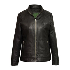 Black Hooded Genuine Leather Jacket