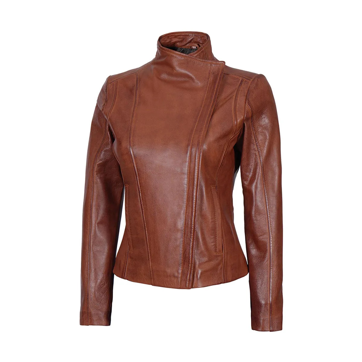 Brown Biker Leather Jacket