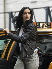 Jessica Jones Leather Biker Jacket Black