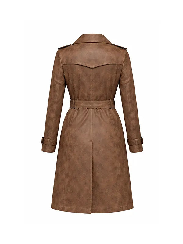 Karen Page Suede Trench Coat