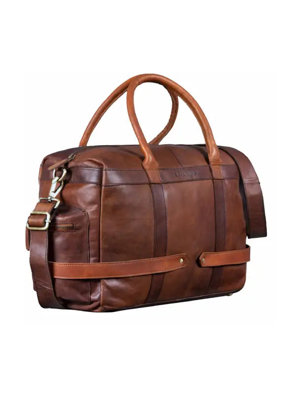 Vintage Full-Grain Leather Duffle Bag – Travel, Gym & Weekend Carryall