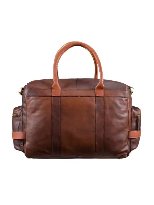 Vintage Full-Grain Leather Duffle Bag – Travel, Gym & Weekend Carryall