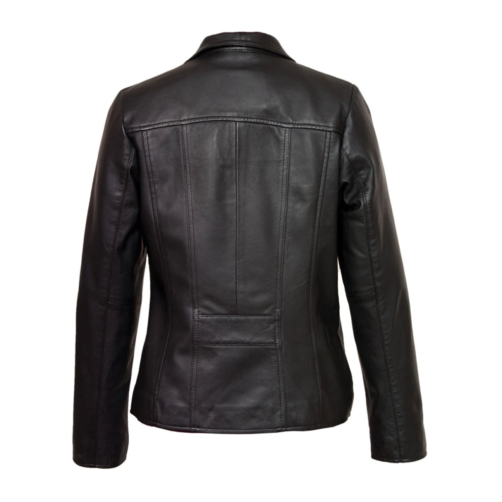 Lapel Slim Style Leather Jacket