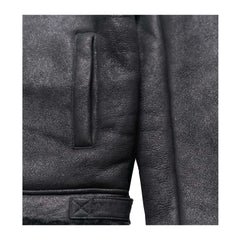 Black Shearling Leather Jacket