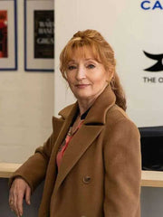 Marble Hall Murders Lesley Manville Wool Coat