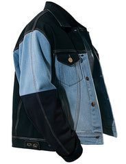 Men's Fashion Colorblock Denim Jacket