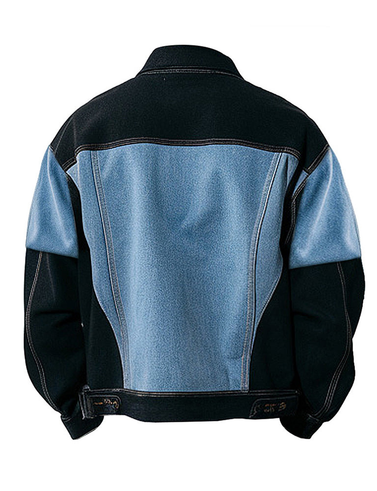 Men's Fashion Colorblock Jean Jacket