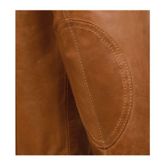 Tan Brown Biker Leather Jacket