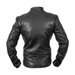 Cafe Racer Quilted Style Genuine Leather Jacket