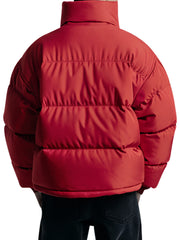 Men's Classic Red Winter Puffer Jacket