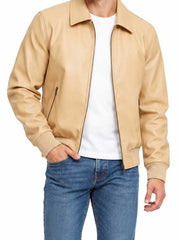 Men’s Leather Bomber Jacket