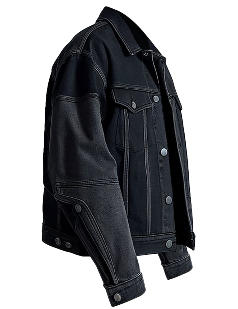 Men's Black Denim Fashion Jacket