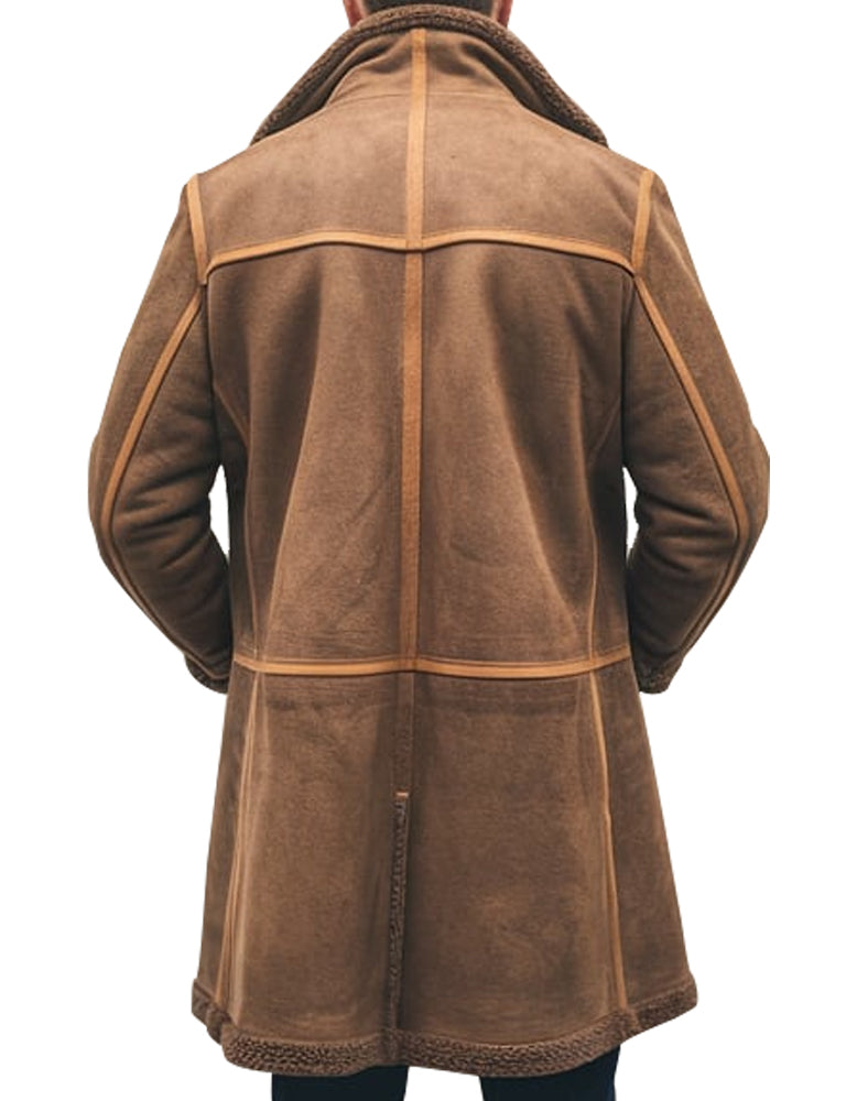 Men's Brown Stylish Winter Shearling Coat