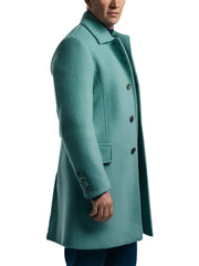 Men's Classic Aqua Wool Meadow Overcoat