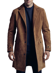 Men's Classic Brown Wool Tawny Overcoat