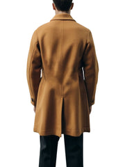 Men's Classic Camel Wool Overcoat