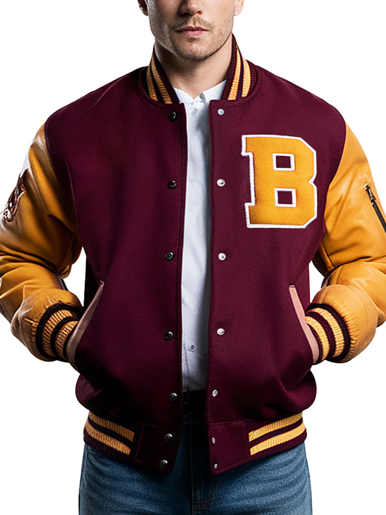 Men's Durable Streetwear Vestido Varsity Jacket