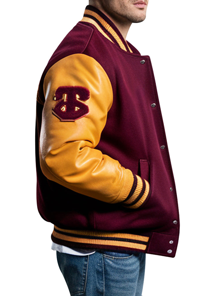 Men's Durable Streetwear Vestido Varsity Jacket