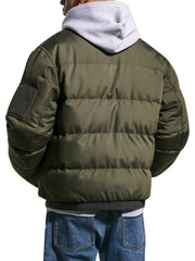 Men's Olive Green Quilted Puffer Jacket