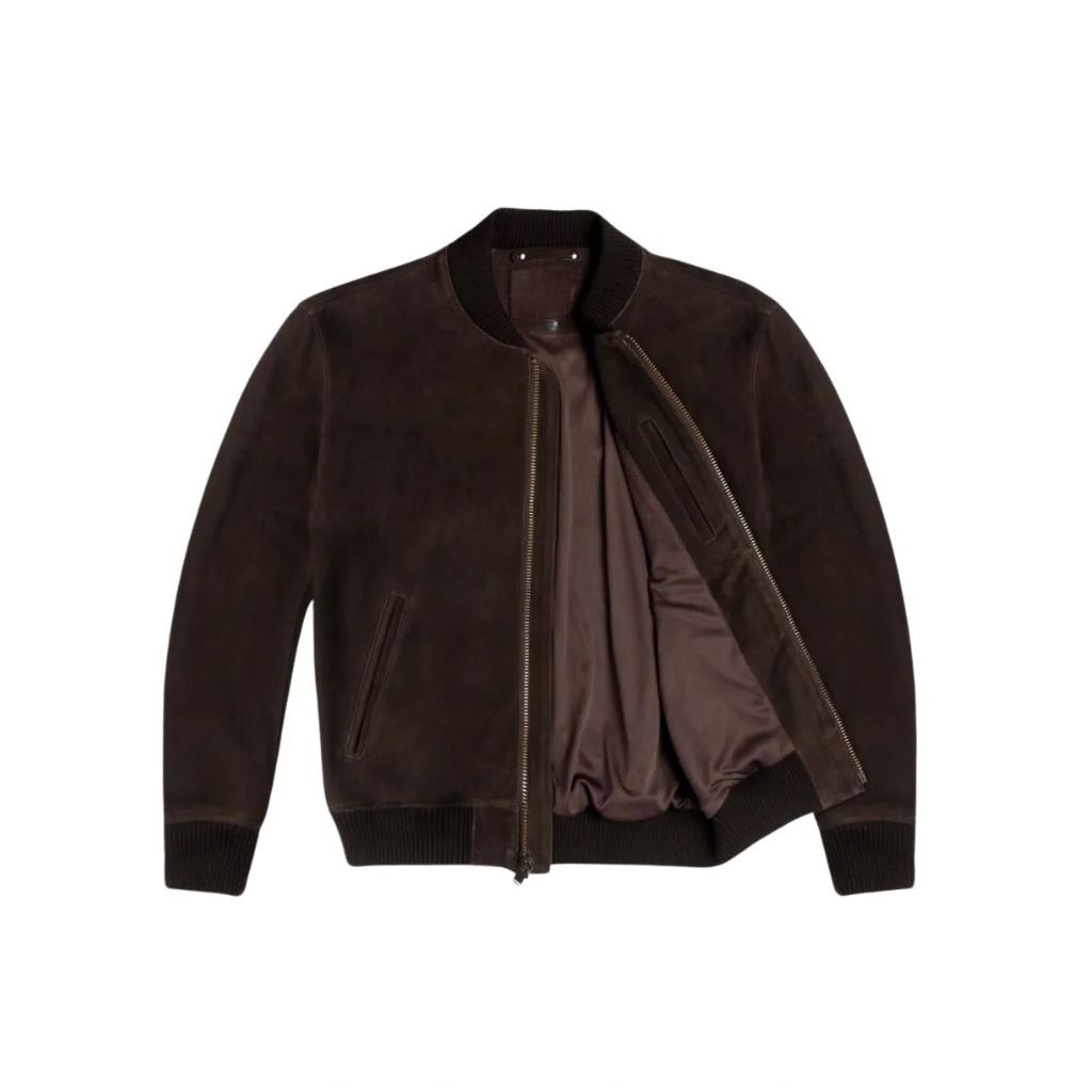 Suede Bomber Jacket - The Leather Jackets