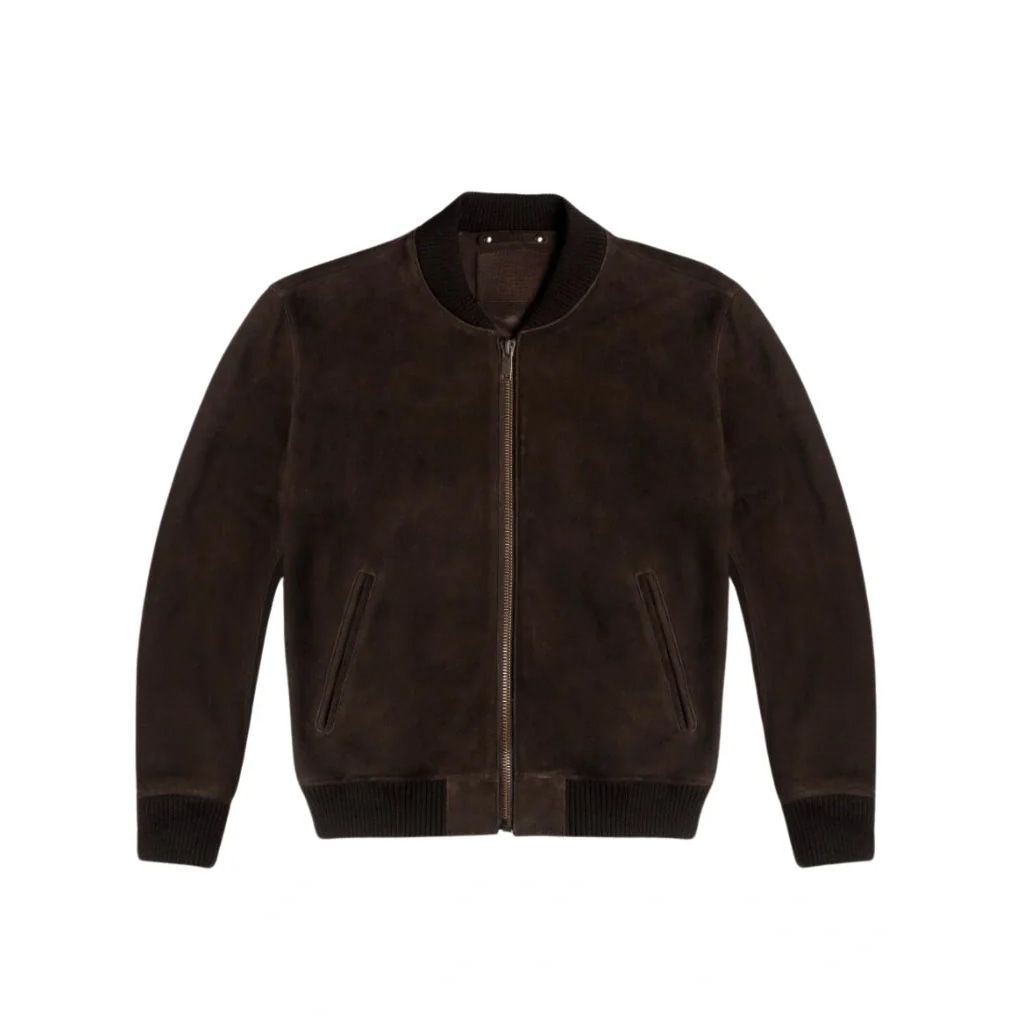 Suede Bomber Jacket - The Leather Jackets