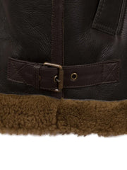 Men's heavy-duty shearling lined leather jacket