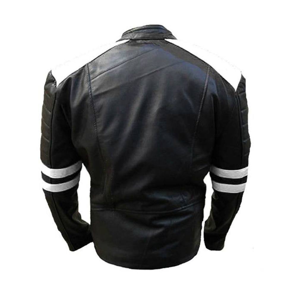 Brando Black Biker Real Leather Jacket