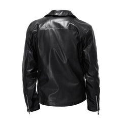 Black Biker Lambskin Leather Jacket