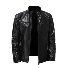 Biker Style Genuine Leather Jacket