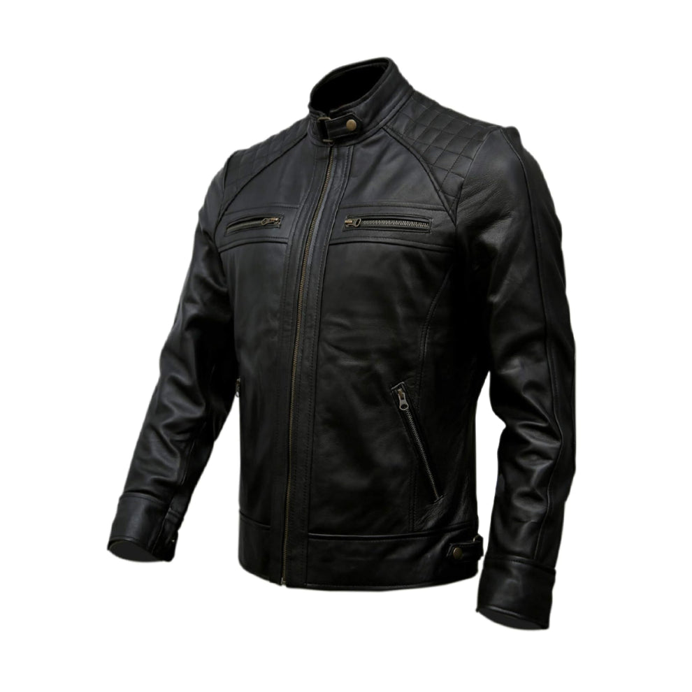 Biker Quilted Leather Jacket