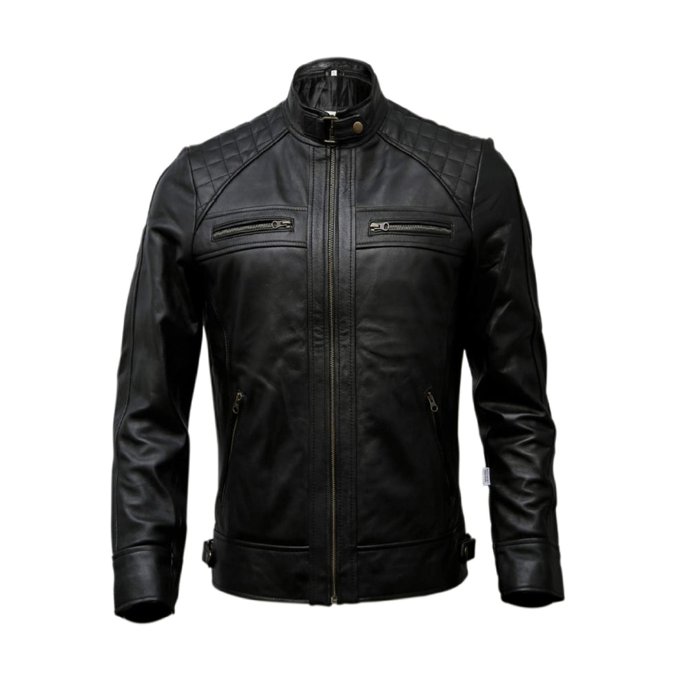 Biker Quilted Leather Jacket