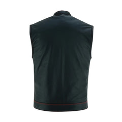 Black American Style Biker leather Vest