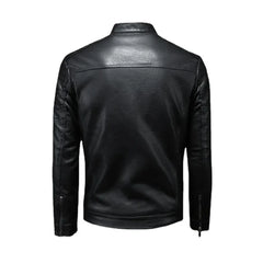 Slim Fit Black Biker Leather Jacket