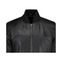 Black Bomber Leather Jacket