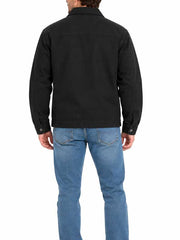 Mens-Black-Canvas-Work-Jacket