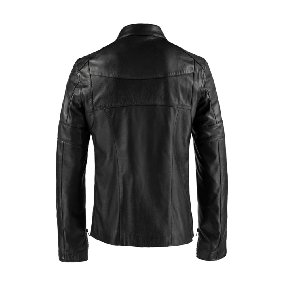 Black Biker loaf Leather Jacket