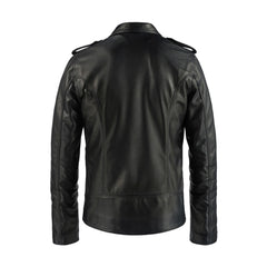 Black Chef Style Genuine Leather Jacket