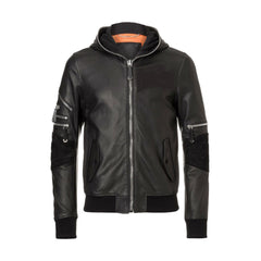 Black Bomber Fashion Stylish Leather Jacket