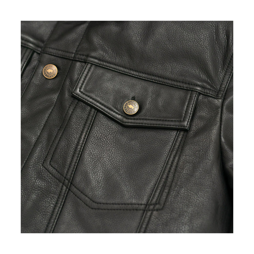 Trucker Style Genuine Leather Jacket