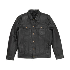 Trucker Style Genuine Leather Jacket