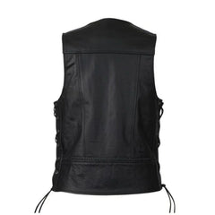 Buffalo Nickel Snaps Black leather Vest