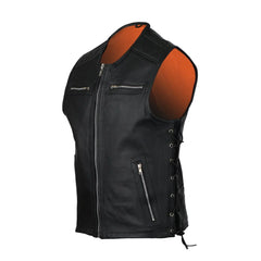 Black Premium Lambskin Leather Vest