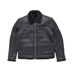 Black Shearling Leather Jacket