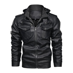 Black Trucker Biker Genuine Leather Jacket