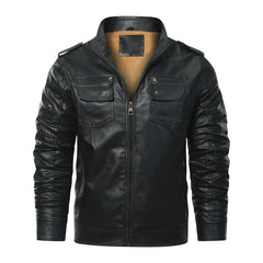 Biker Trucker Style Leather Jacket