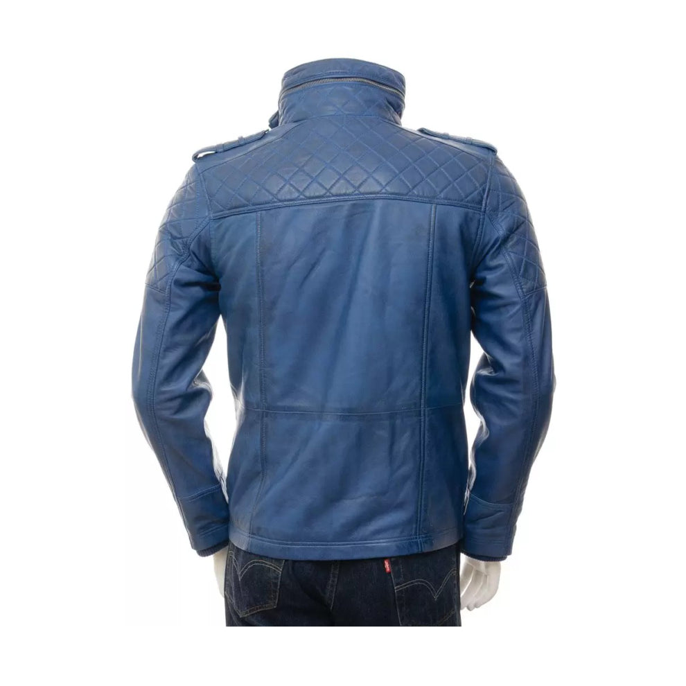 Blue Vintage Leather jacket