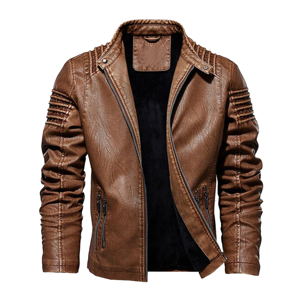 Fully Lined Biker Leather Jacket