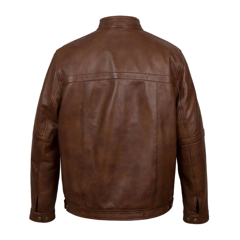 Brown Biker Leather Jacket