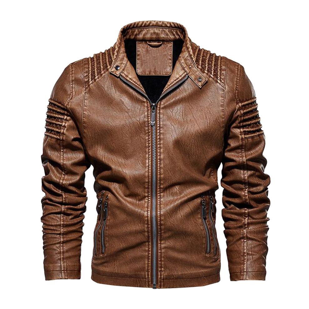 Fully Lined Biker Leather Jacket