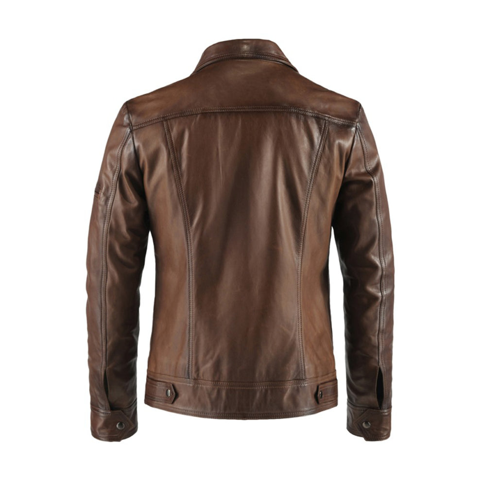 Shirt Style Genuine Leather Jacket